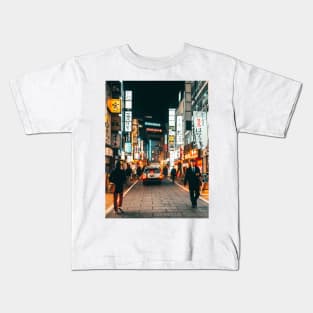 Shimmering Neon Lights of Tokyo Kids T-Shirt